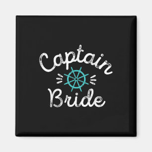Hjultak för roligt Nautical Bröllop Matching Groom Magnet