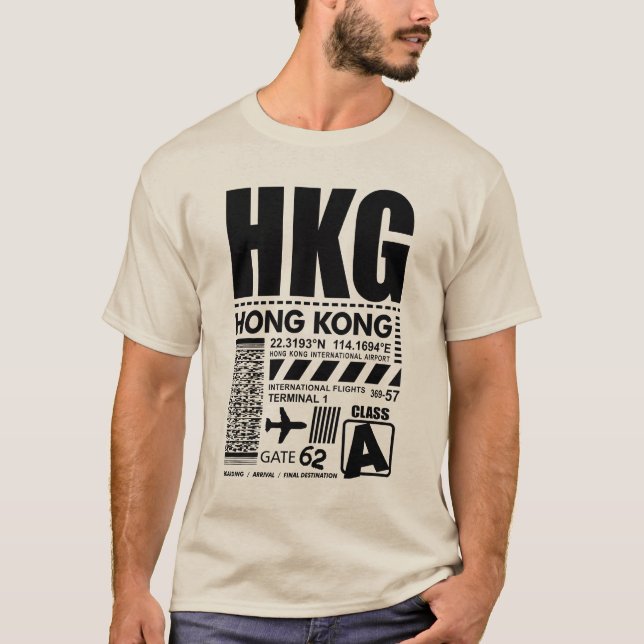 HKG Hong Kong Internationell flygplats T Shirt (Framsida)
