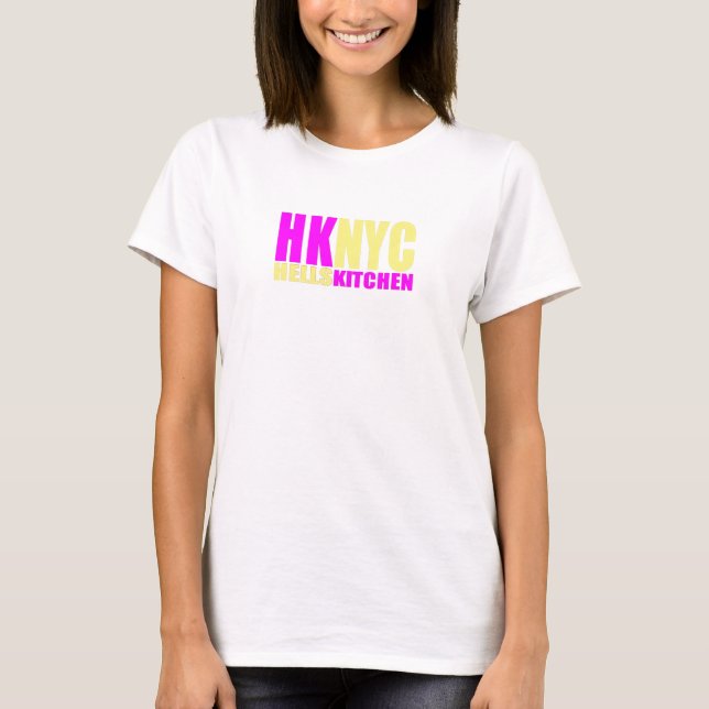 HKNYC-gult och rosor Tee (Framsida)