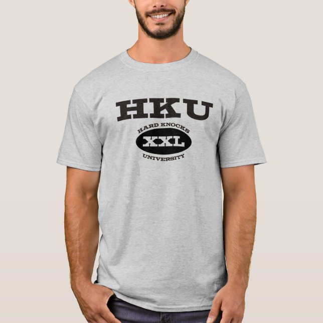 HKU knackar hårt universitetentshirten Tee (Framsida)