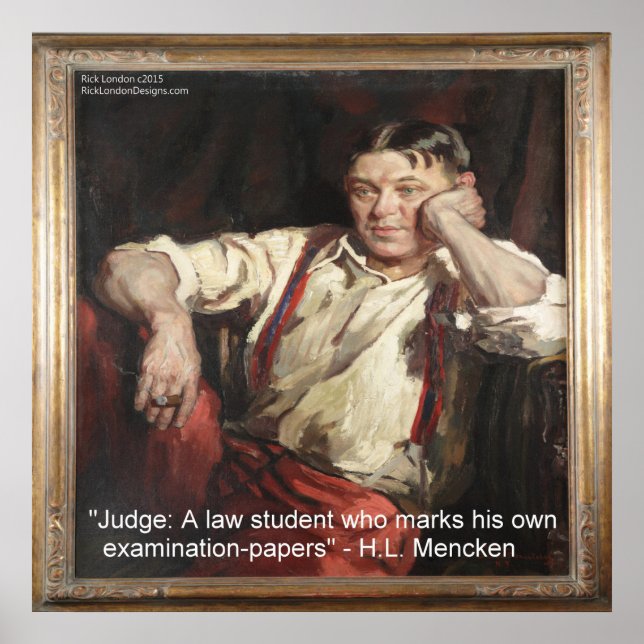 HL Mencken Graphic & Quote on Judges Poster (Framsidan)