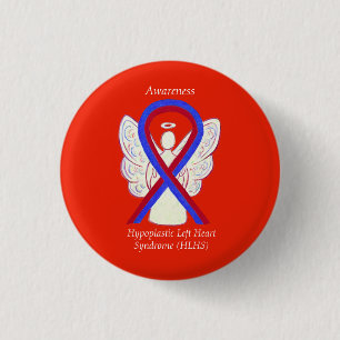 HLHS-medvetenhet Ribbon Angel Anpassningsbar Butto Knapp