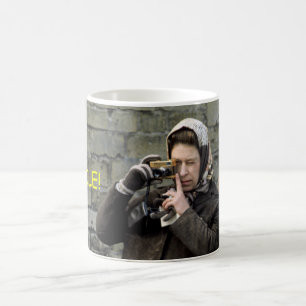HM drottning Elizabeth Camera Smile! Kaffemugg