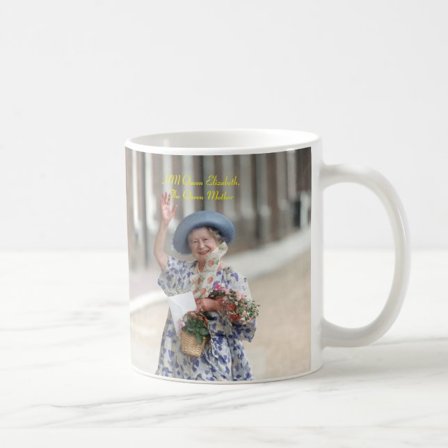 HM drottning Elizabeth drottningmodern 1988 Kaffemugg (Höger)