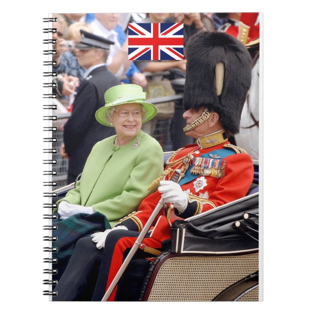 HM drottning Elizabeth-Duke av Edinburgh Anteckningsbok (Framsidan)