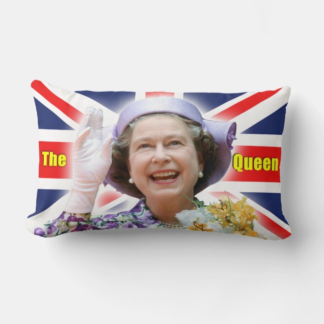 HM drottning Elizabeth II - Majestic! Lumbarkudde (Framsida)