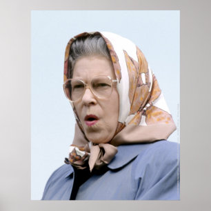 HM drottning Elizabeth II Windsor 1990 Poster