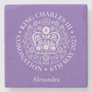 HM Kung Charles III Coronation Personlig Stenunderlägg