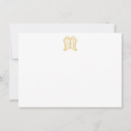 HM Monogram eller MH Monogram Notecards Anteckningskort