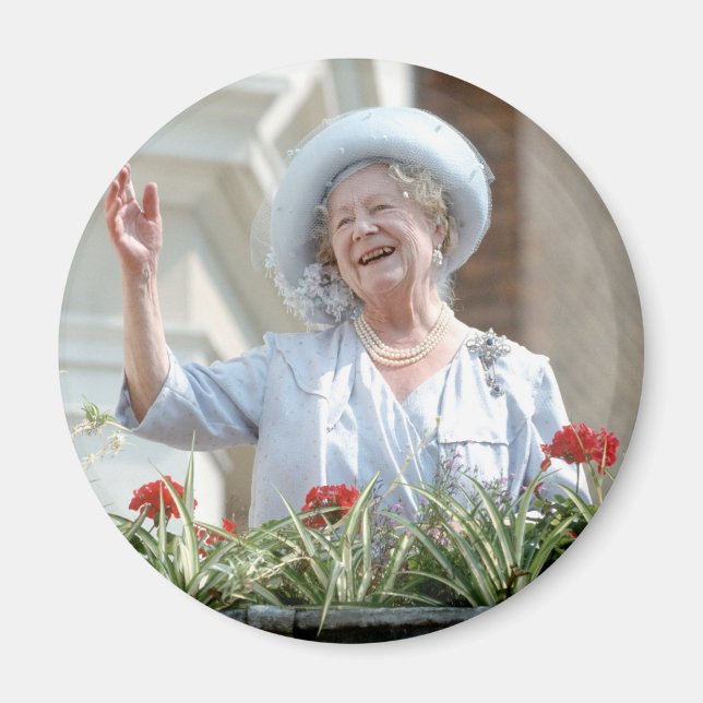 HM Queen Elizabeth, drottningen Mor 1990 Magnet (Framsidan)