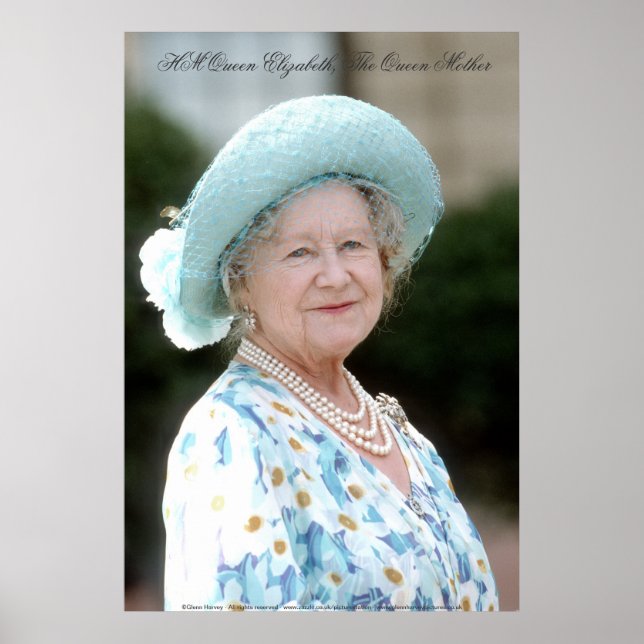 HM Queen Elizabeth, drottningen Mor Poster (Framsidan)