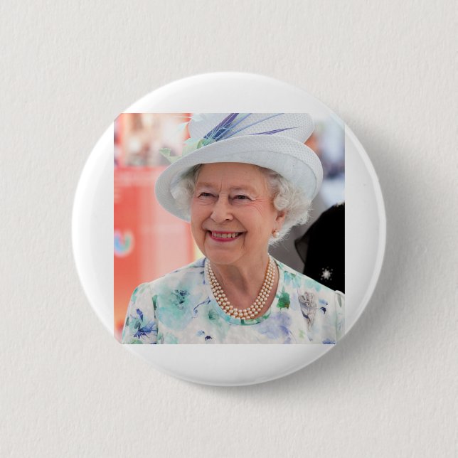 HM Queen Elizabeth II Abu Dhabi Professionell Phot Knapp (Framsida)