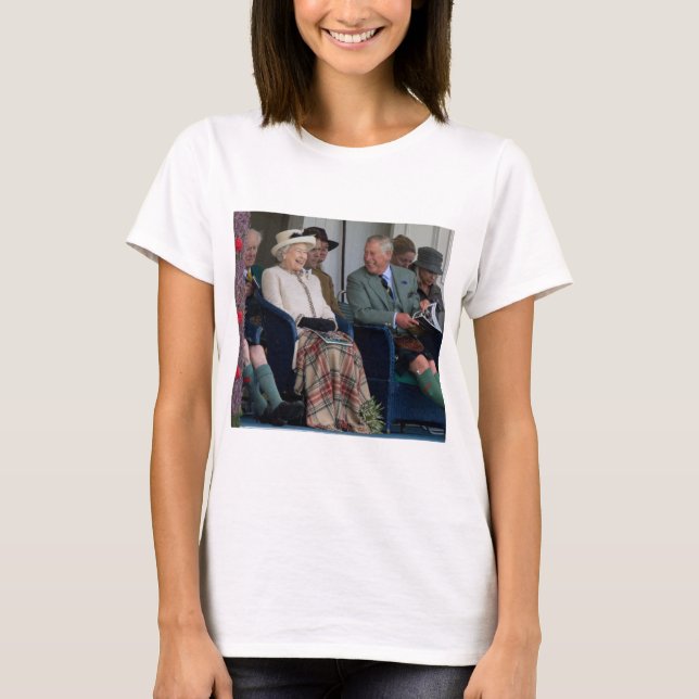 HM Queen Elizabeth II and HRH Prince Charles 2014 T Shirt (Framsida)