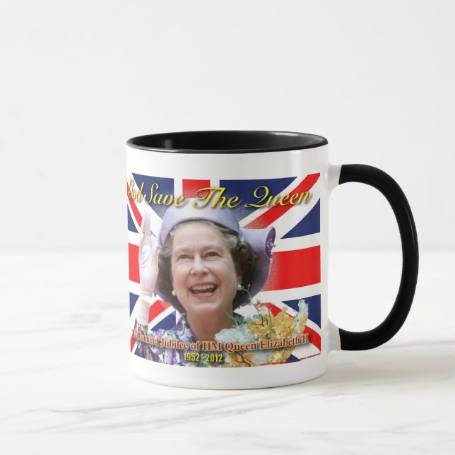HM Queen Elizabeth II Diamond Jubilee Mugg (Höger)