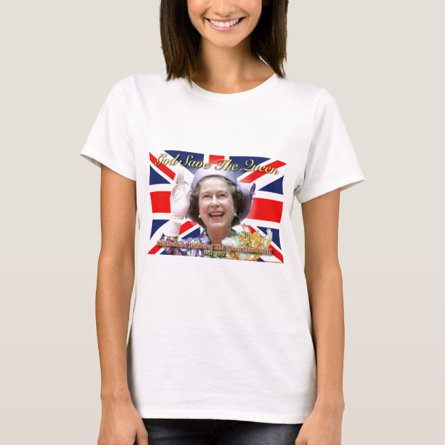 HM Queen Elizabeth II Diamond Jubilee T-shirt (Framsida)