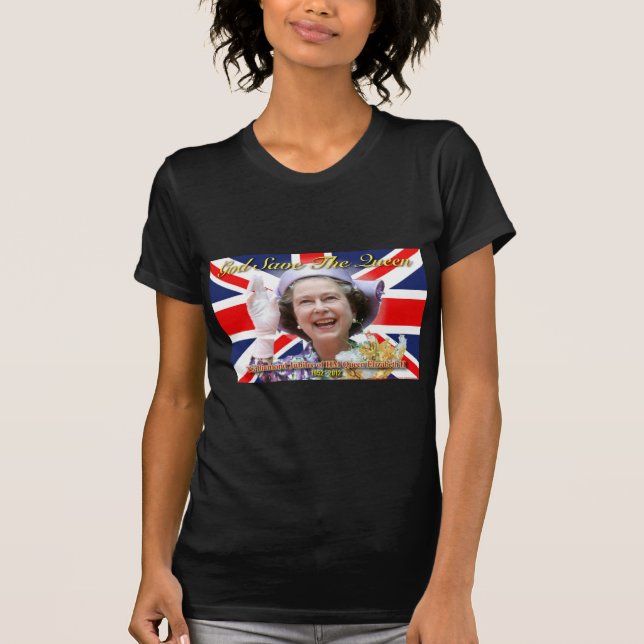 HM Queen Elizabeth II Diamond Jubilee Tee Shirt (Framsida)