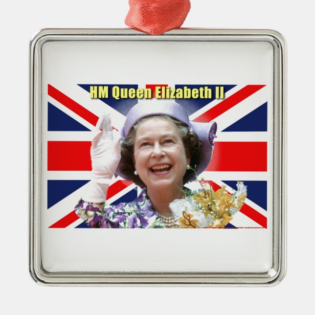 HM Queen Elizabeth II Julgransprydnad Metall (Framsidan)