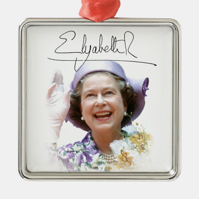 HM Queen Elizabeth II Julgransprydnad Metall (Framsidan)