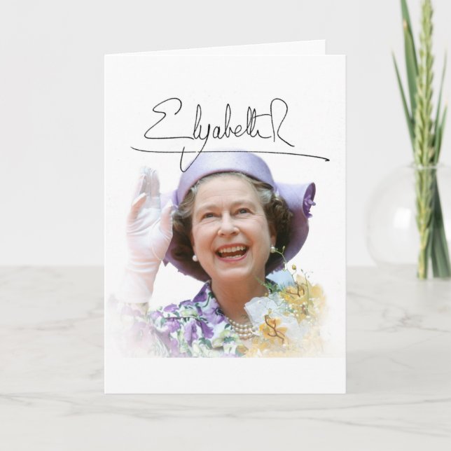 HM Queen Elizabeth II Kort (Framsida)