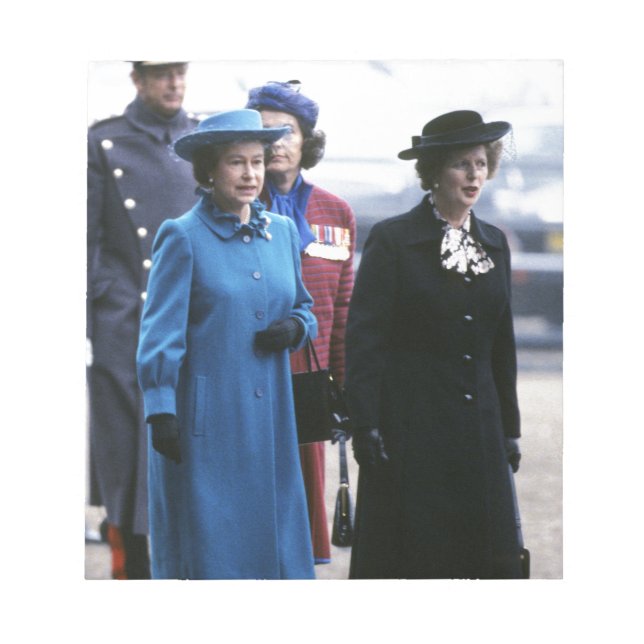 HM Queen Elizabeth II-Margaret Thatcher Anteckningsblock (Framsida)