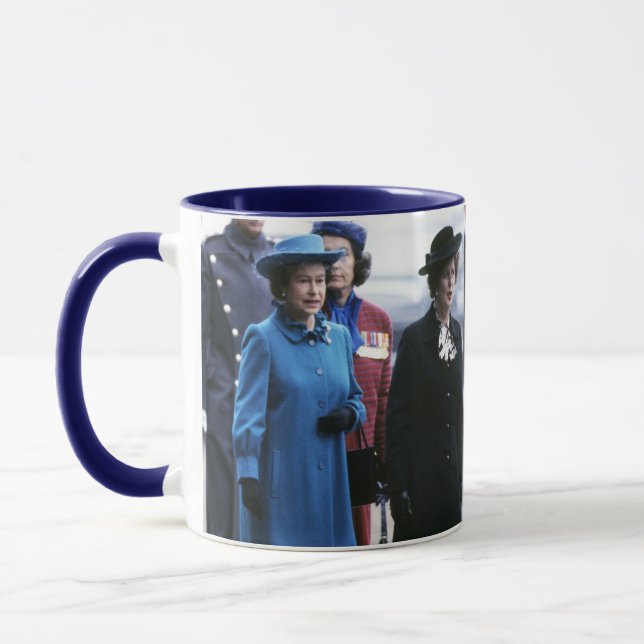 HM Queen Elizabeth II-Margaret Thatcher Mugg (Vänster)