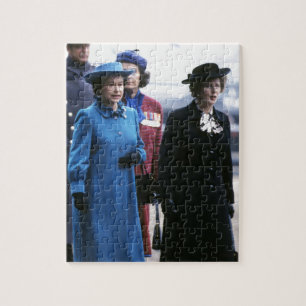 HM Queen Elizabeth II-Margaret Thatcher Pussel