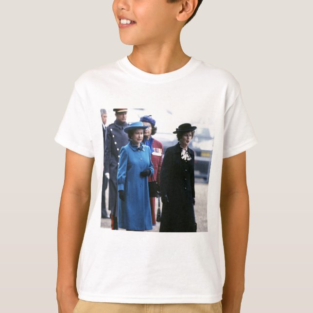 HM Queen Elizabeth II-Margaret Thatcher Tee (Framsida)