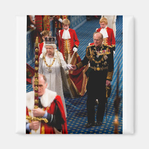 HM Queen Elizabeth II och HRH Duke of Edinburgh Lo Magnet
