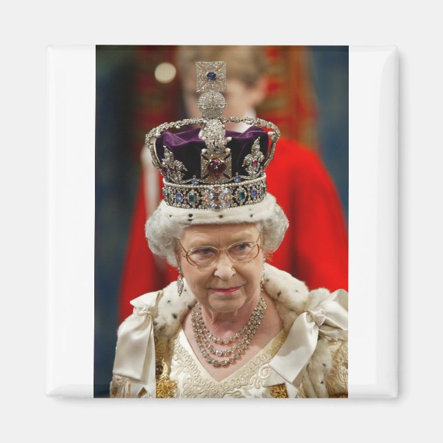 HM Queen Elizabeth II Platinum Jubilee Magnet (Framsidan)