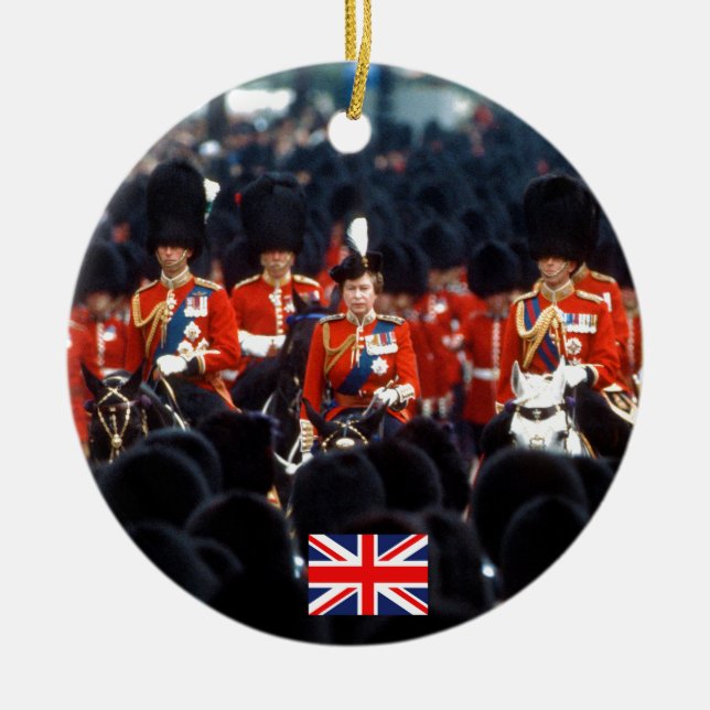 HM Queen Elizabeth II Prince Philip London Julgransprydnad Keramik (Framsidan)