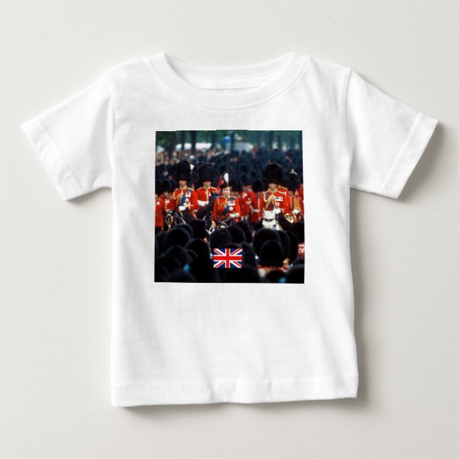 HM Queen Elizabeth II Prince Philip London T Shirt (Framsida)