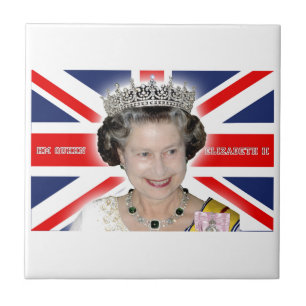 HM Queen Elizabeth II - Pro-foto Kakelplatta