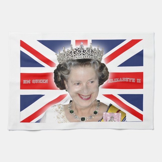 HM Queen Elizabeth II - Pro-foto Kökshandduk (Horisontell)
