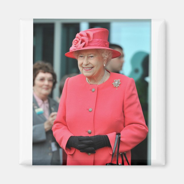 HM Queen Elizabeth II Warrington 2012 Professionel Magnet (Framsidan)