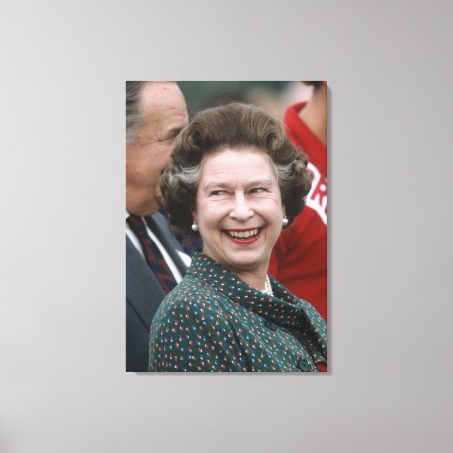 HM Queen Elizabeth II Windsor 1986 Canvastryck (Framsida)