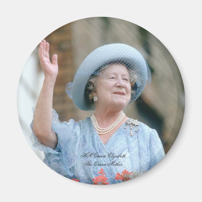 HM Queen Elizabeth, The Queen Mor 1985 Magnet (Framsidan)