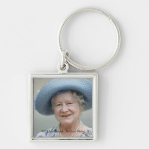 HM Queen Elizabeth, The Queen Mor 1988 Fyrkantig Silverfärgad Nyckelring