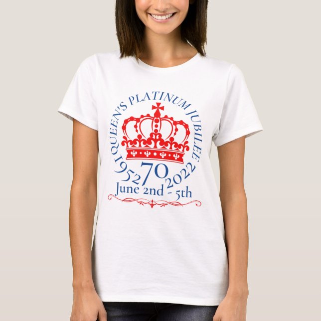 HM Queen Platinum Jubilee T Shirt (Framsida)