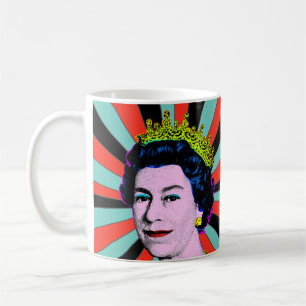 HM Queen Pop Art Modern Platinum Jubilee Kaffemugg