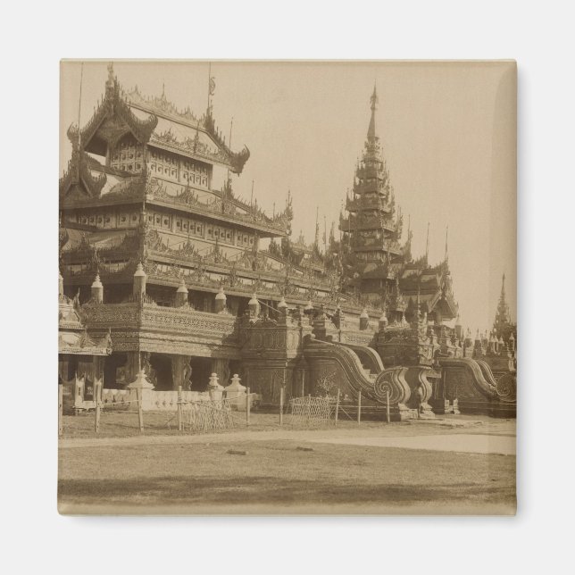 Hman Kyaung eller glasklostret, Burma Magnet (Framsidan)
