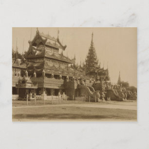 Hman Kyaung eller glasklostret, Burma Vykort