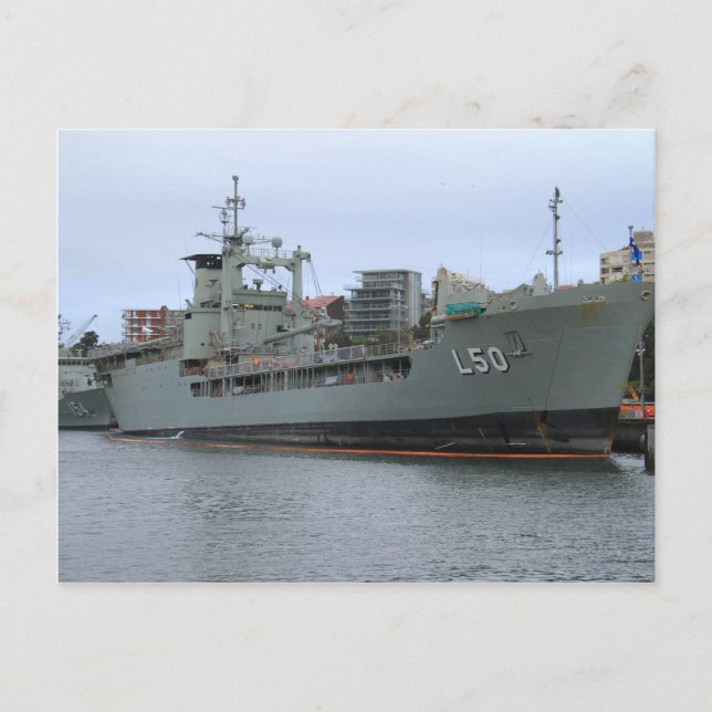 HMAS Tobruk Vykort (Framsida)