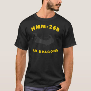 HMM-268 Red Dragons Helicopter Squadron CH-46 Sea T Shirt