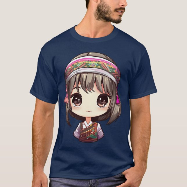 Hmong Anime-vänner T Shirt (Framsida)
