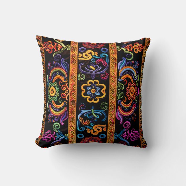 Hmong Brocade Mönster Kudde (Framsida)