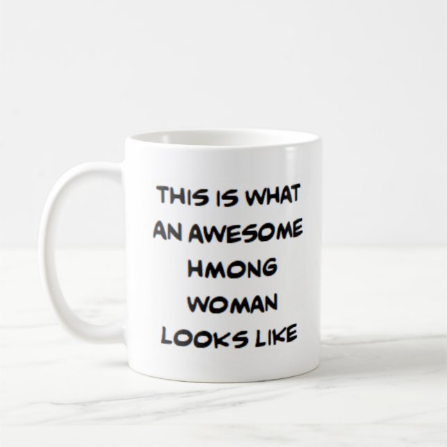 hmong kvinna, fantastisk kaffemugg (Vänster)