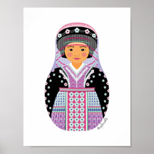 Hmong Matryoshka Affisch