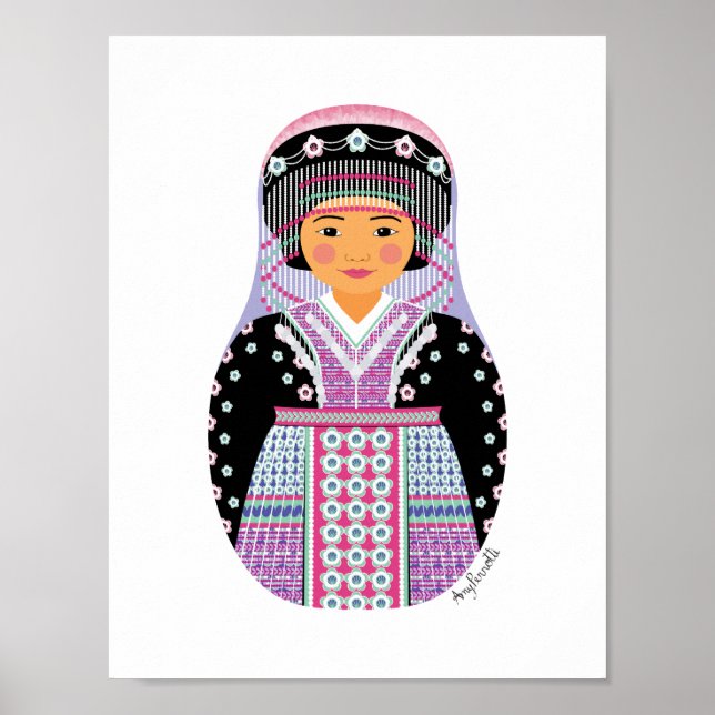 Hmong Matryoshka Affisch (Framsidan)