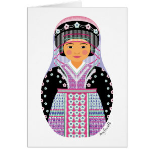 Hmong Matryoshka-kort OBS Kort