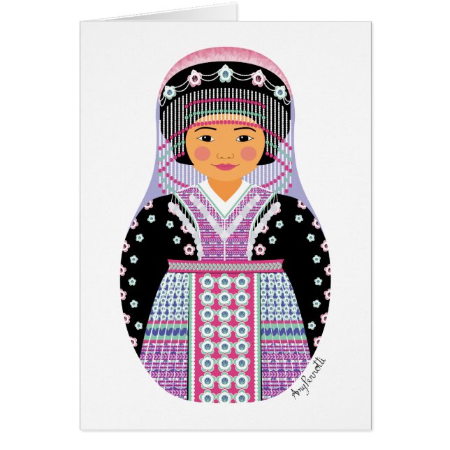 Hmong Matryoshka-kort OBS Kort (Framsidan)